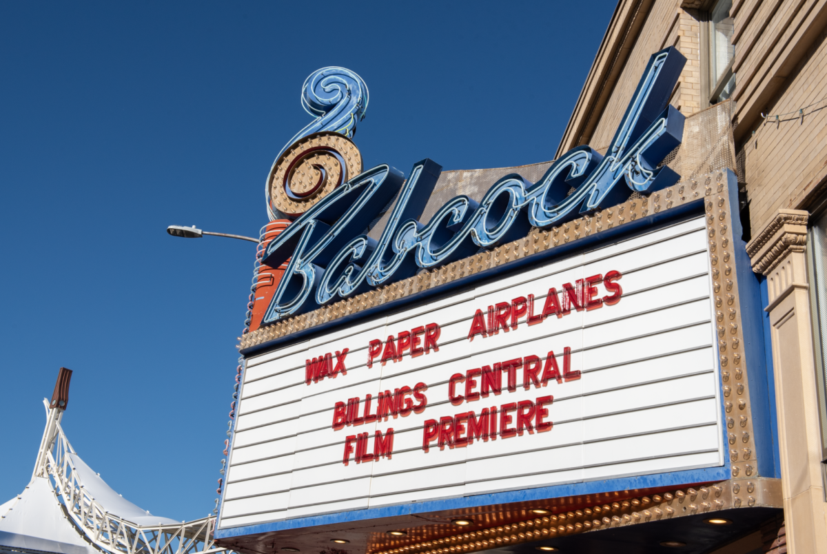 5.7.25 The Babcock Theatre sign advertising the Billings Central Film Premiere. 
